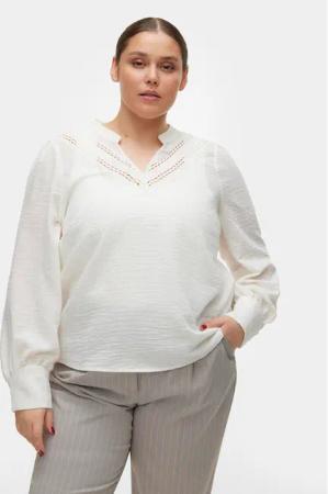 Vero Moda Curve Bluse Chris 10301893 Weiß Regular Fit