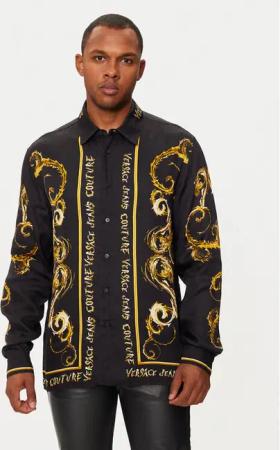 Versace Jeans Couture Hemd 77GAL2RC Schwarz Regular Fit