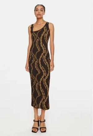 Versace Jeans Couture Kleid für den Alltag 77HAO978 Schwarz Slim Fit