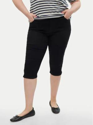 Vero Moda Curve Caprihose Cjune 10303171 Schwarz Slim Fit