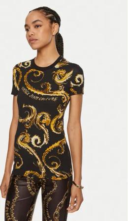 Versace Jeans Couture T-Shirt 77HAH608 JS409 Schwarz Slim Fit