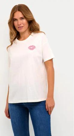 Kaffe T-Shirt Fie 10508888 Écru Oversize