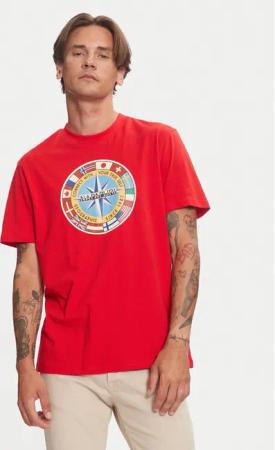 Napapijri T-Shirt S-Dorees NP0A4IBE Rot Regular Fit