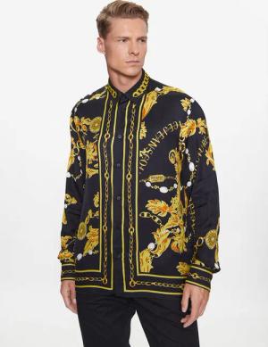 Versace Jeans Couture Hemd 75GAL2RC Schwarz Regular Fit