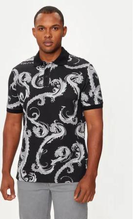 Versace Jeans Couture Poloshirt 77GAG6S0 Schwarz Regular Fit