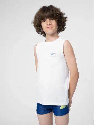 4F Tank-Top 4FJSS23TTSHM284 Weiß Regular Fit