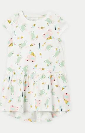 NAME IT Kleid für den Alltag Vigga 13215107 Weiß Regular Fit