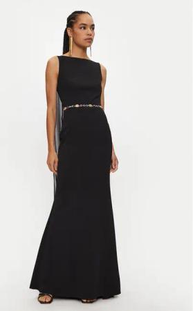 Rinascimento Abendkleid CFC0120016003 Schwarz Regular Fit