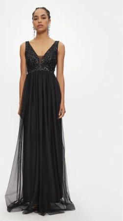 Rinascimento Abendkleid CFC0120052003 Schwarz Regular Fit