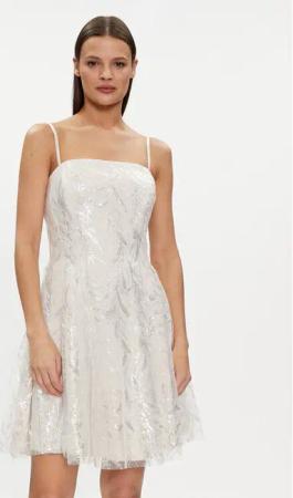 Rinascimento Coctailkleid CFC0117811003 Écru A-Line Fit