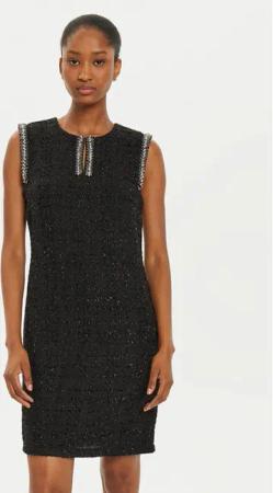 Rinascimento Strickkleid CFC0019574002 Schwarz Regular Fit