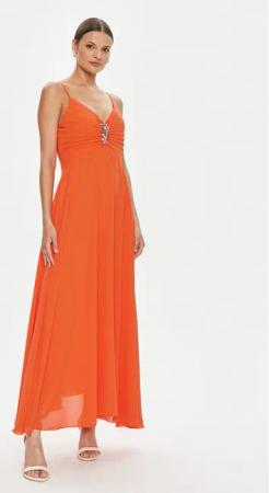 Rinascimento Abendkleid CFC0119076003 Orange Relaxed Fit