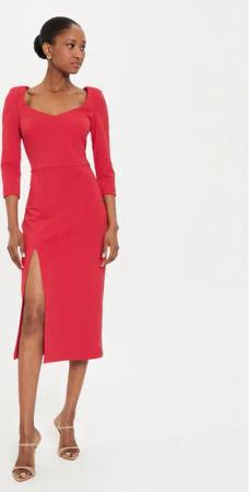 Rinascimento Coctailkleid CFC0121015003 Rot Regular Fit