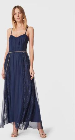 Rinascimento Abendkleid CFC0111408003 Dunkelblau Regular Fit