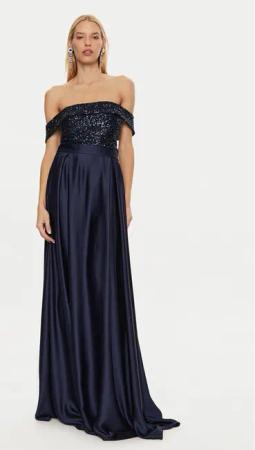 Rinascimento Abendkleid CFC0120520003 Dunkelblau Regular Fit
