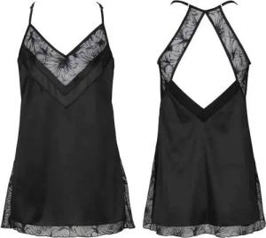 Atelier Amour Negligé Broadway Babydoll Stretchsatin schwarz, L