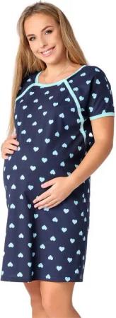 Be Mammy Umstandsnachthemd Damen Nachtkleid Umstandsmode Umstandsnachthemd Mutterschaft BE20-287 (1-tlg)