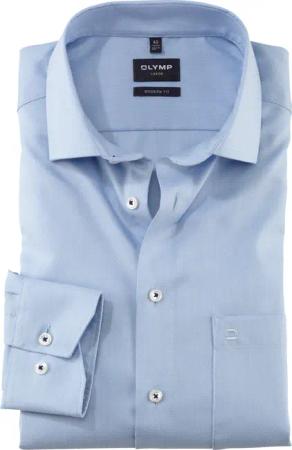 OLYMP Luxor, bügelfreies Business Hemd, modern fit, Blau, Kent, 44