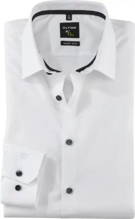 OLYMP No. Six, Business Hemd, super slim, Weiß, Kent, 40