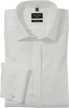 OLYMP No. Six Soirée, Hochzeitshemd, super slim, Beige, Umschlagmanschette, Kent, 37