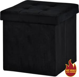 POCOline Sitzhocker schwarz B/H/L: ca. 38x38x38 cm
