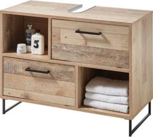 Waschbeckenunterschrank Roof Old Wood Nachbildung B/H/T: ca. 80x61x37 cm