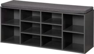 Kesper Schuhregal grau Spanplatte B/H/T: ca. 103,5x48x29,5 cm