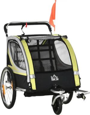 HOMCOM Fahrrad-Zubehör gelb gelb B/H/L: ca. 75x142x101 cm