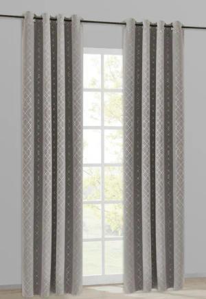 Verdunklungsvorhang Roma silber B/L: ca. 135x245 cm