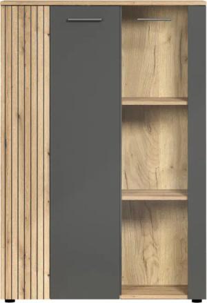 Vitrine Esteban anthrazit Eiche Evoke Coast Nachbildung B/H/T: ca. 90x132x34 cm