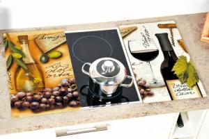 Kesper Herdabdeckplatte Italien bunt Glas B/L: ca. 30x52 cm