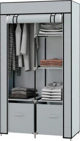 HOMCOM Kleiderschrank hellgrau Polypropylen B/H/L: ca. 42,5x83x162,5 cm