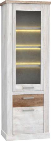 Standvitrine B/H/T: ca. 71,4x212x41,3 cm