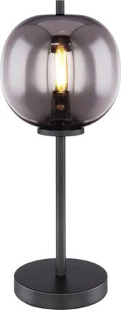 GLOBO Tischleuchte Blacky 15345T schwarz Glas Metall H/D: ca. 45x18,5 cm E27 1 Brennstellen