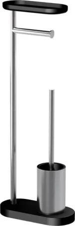 Stand-WC-Garnitur Chrom Edelstahl