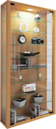 Vitrine Vitrosa Maxi buche Holzwerkstoff Glas B/H/T: ca. 59x113x18 cm