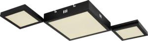 GLOBO Deckenleuchte BURKHARD 67253-25 schwarz Opal Metall Acryl B/H/T: ca. 71x4,5x31 cm
