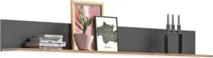 Wandboard Mason dunkelgrau Nox Oak Nachbildung B/H/T: ca. 180x21x20 cm