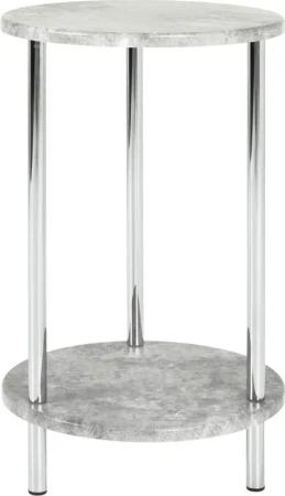 Beistelltisch  Beton Optik Chrom Optik H/D: ca. 50x30 cm