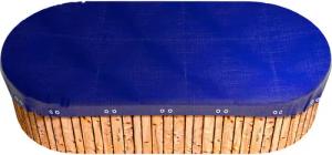Grasekamp Abdeckplane für Pool oval royalblau Kunststoff B/L: ca. 460x916 cm