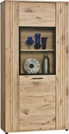 Vitrine Turin Eiche Viking Nachbildung B/H/T: ca. 95x192x40 cm