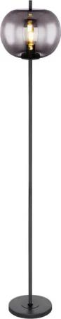 GLOBO Stehleuchte Blacky 15345S schwarz Metall Glas H/D: ca. 160x30 cm E27 1 Brennstellen
