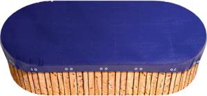 Grasekamp Abdeckplane für Pool oval royalblau Kunststoff B/L: ca. 400x800 cm