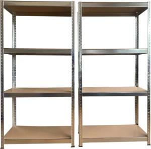 Schwerlaststeckregal 2er-Set verzinkt B/H/T: ca. 160x160x60 cm