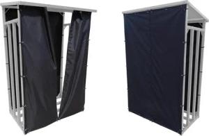 Grasekamp Schutzhülle für Kaminholzunterstand schwarz Polyester-Mischgewebe B/H/L: ca. 60x150x130 cm