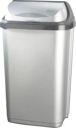 keeeper Abfalleimer silber B/H/L: ca. 25,5x39x19 cm