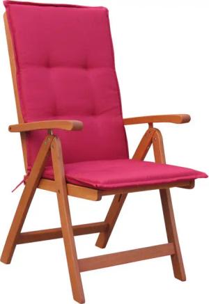Grasekamp Auflage für Hochlehner rot Polyester-Mischgewebe B/H/L: ca. 53x7x121 cm