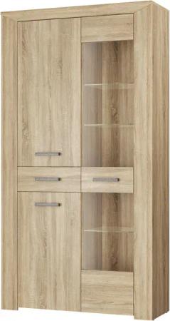 Vitrine Lorenzo Eiche Sonoma Nachbildung B/H/T: ca. 105x197x38 cm