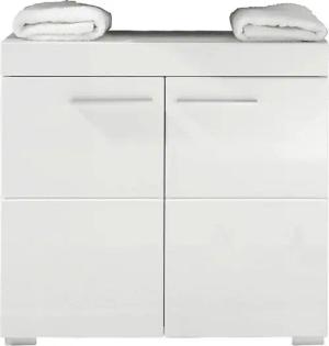 Waschbeckenunterschrank Amanda weiß weiß Hochglanz B/H/T: ca. 60x56x34 cm
