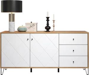 Sideboard Touch Eiche Artisan Nachbildung weiß matt B/H/T: ca. 183x76x40 cm